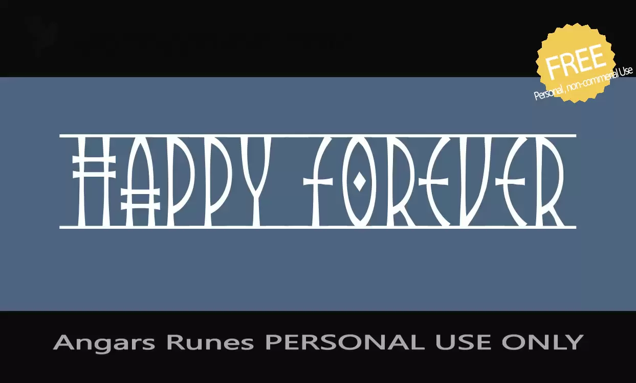 「Angars-Runes-PERSONAL-USE-ONLY」字体效果图