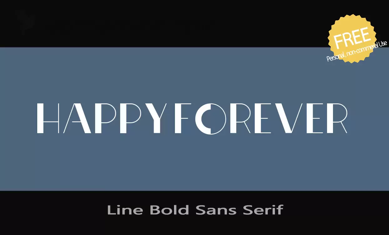 Sample of Line-Bold-Sans-Serif