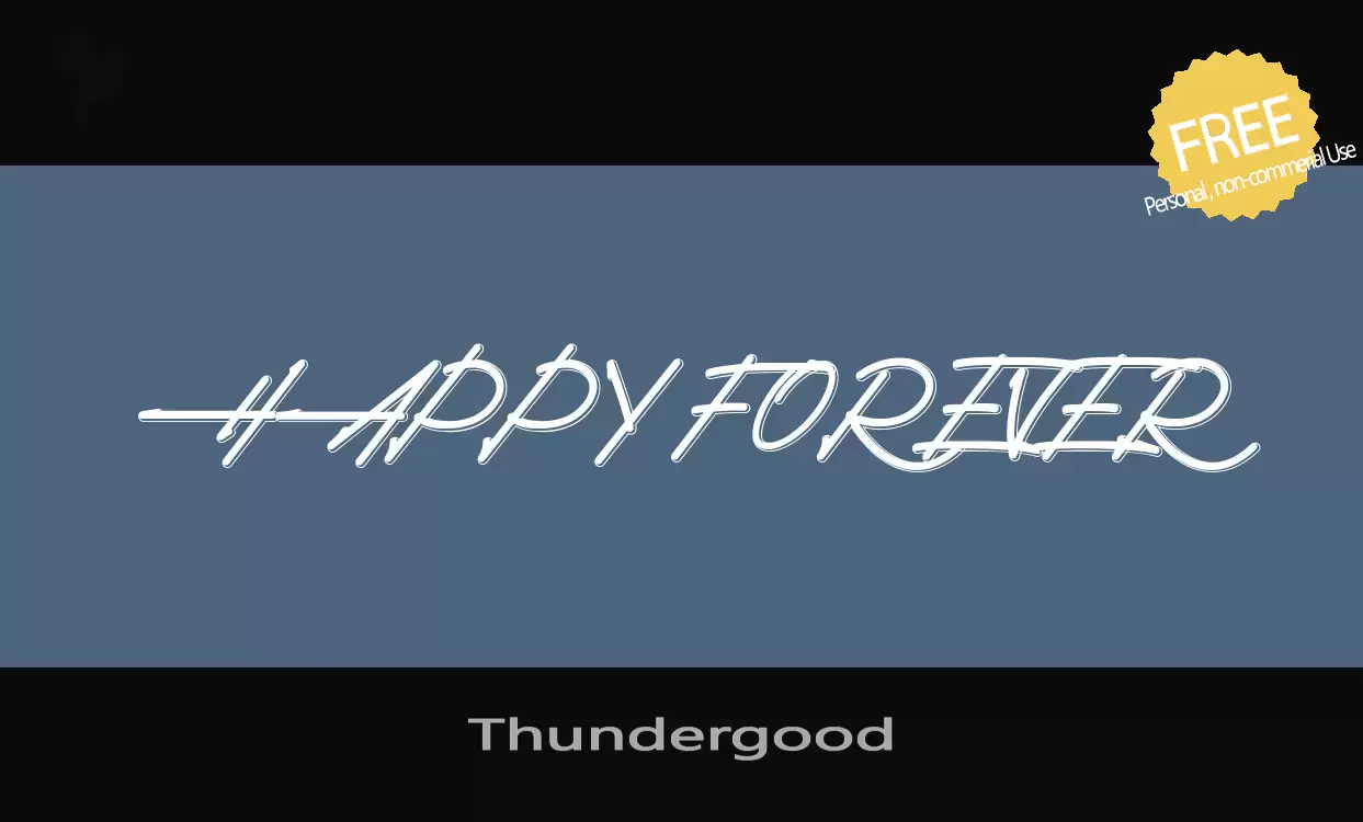 「Thundergood」字体效果图