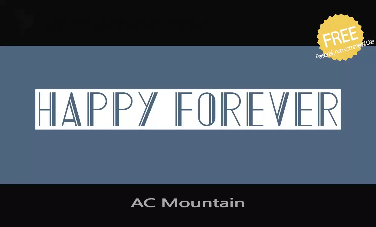 「AC-Mountain」字体效果图