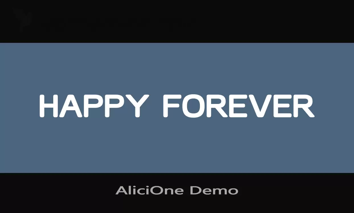 「AliciOne-Demo」字体效果图