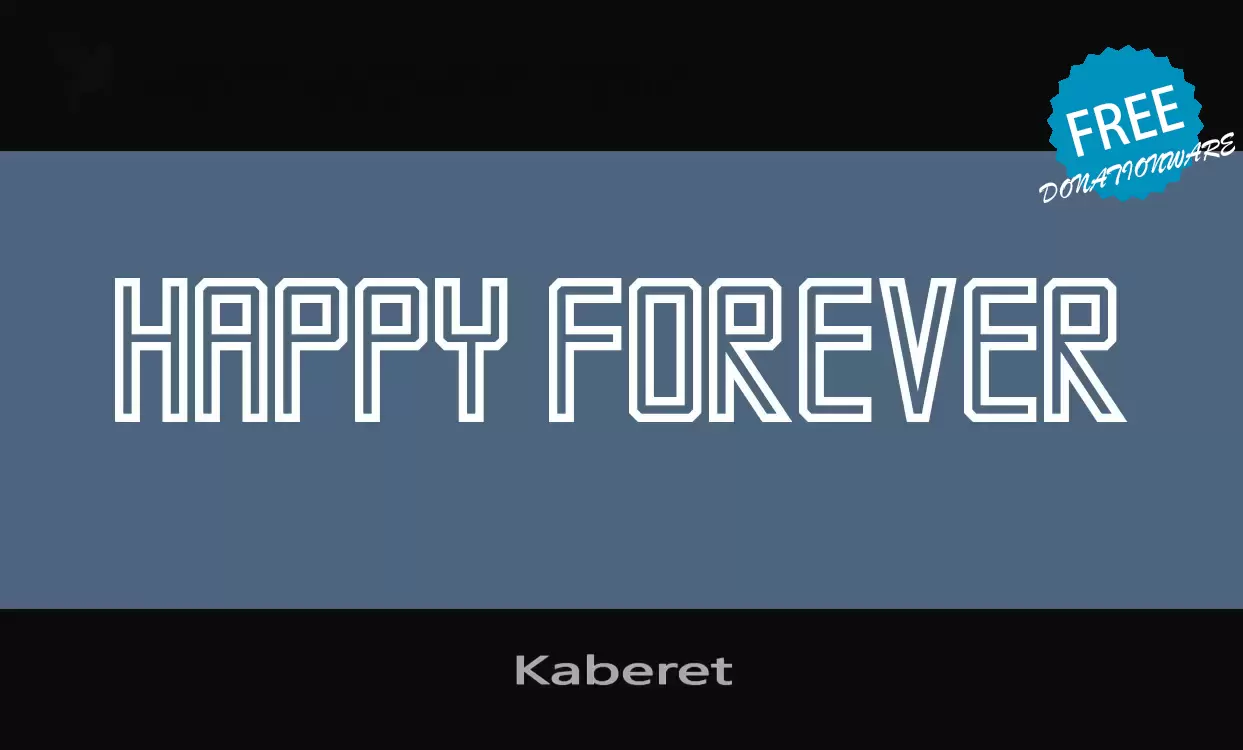 「Kaberet」字体效果图