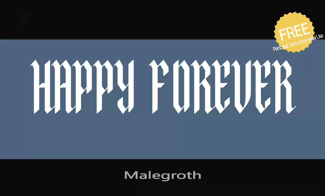 「Malegroth」字体效果图