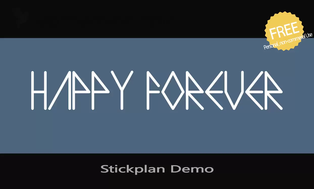 「Stickplan-Demo」字体效果图