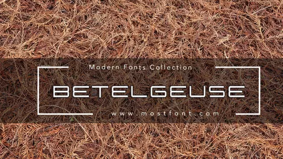 「Betelgeuse」字体排版图片