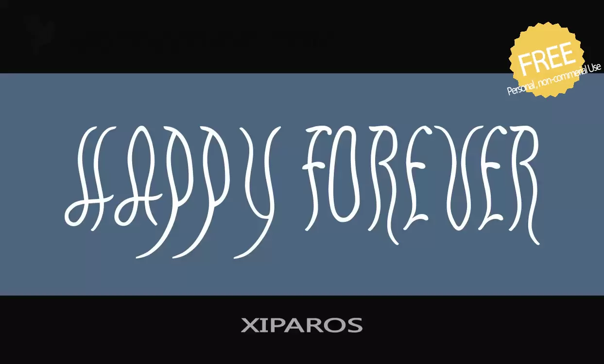 「XIPAROS」字体效果图