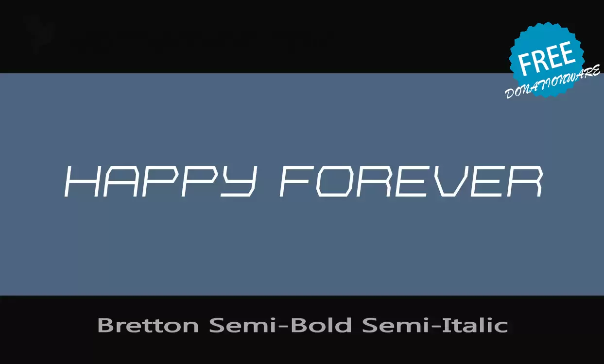 「Bretton-Semi-Bold-Semi-Italic」字体效果图