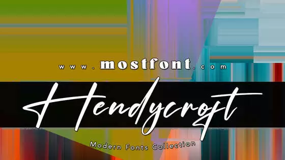 「Hendycroft-Signature」字体排版图片