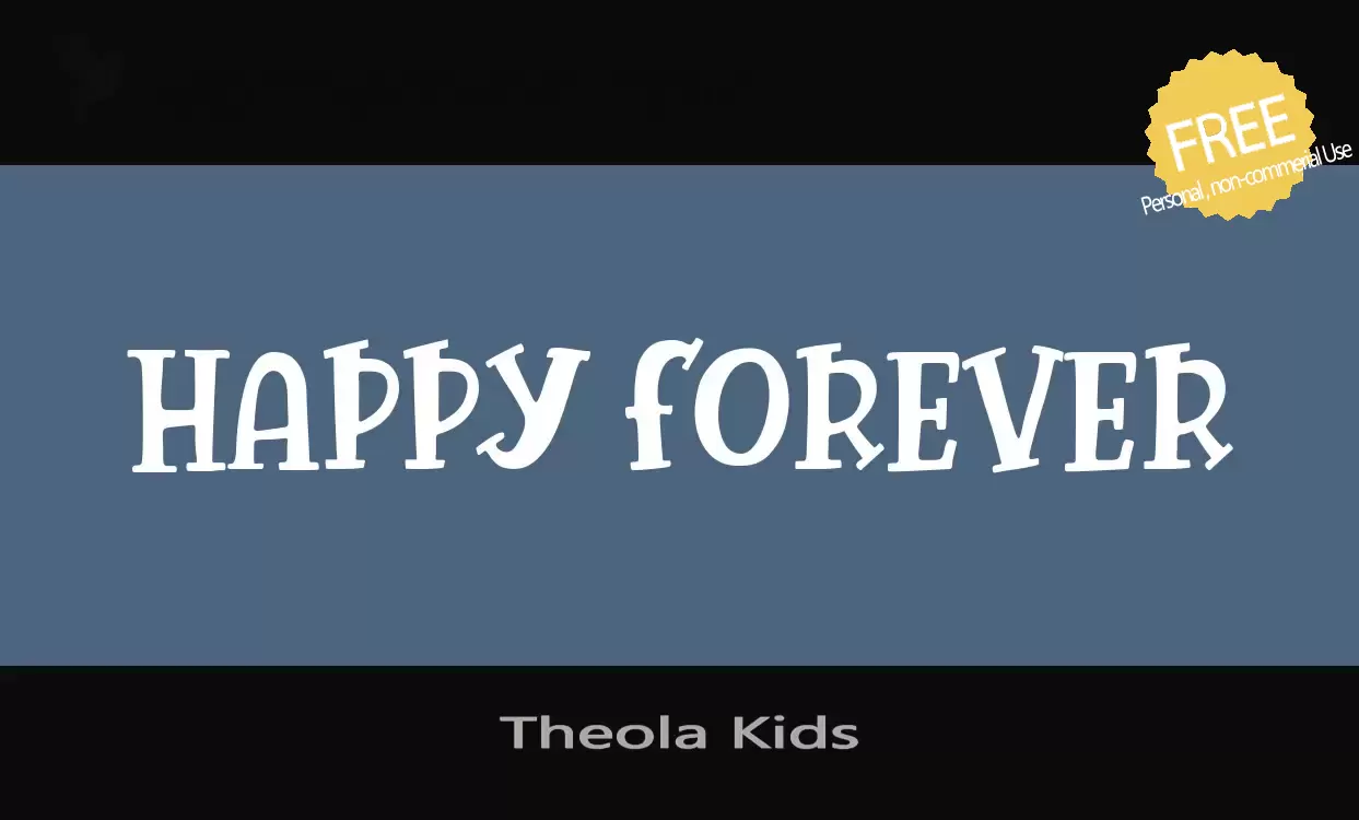 Font Sample of Theola-Kids