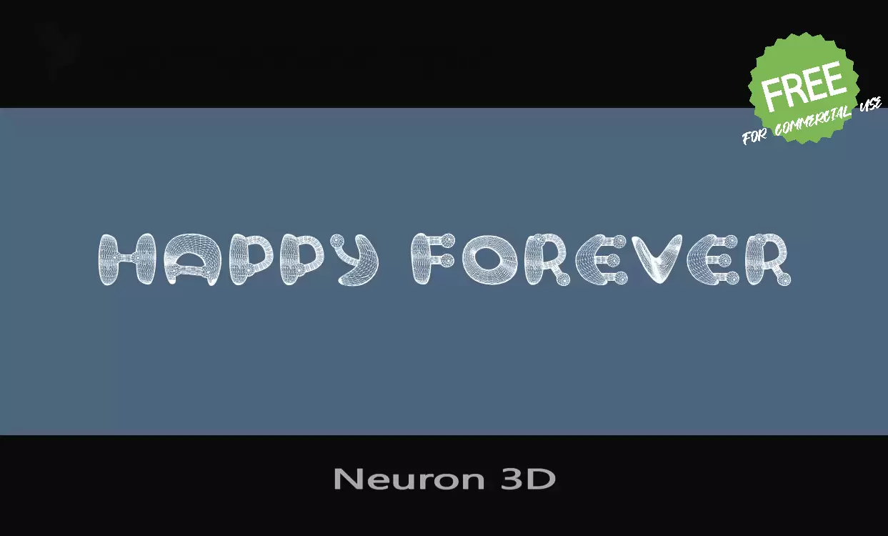 「Neuron-3D」字体效果图