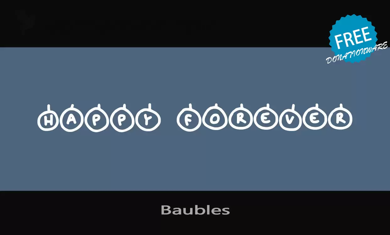 Font Sample of Baubles