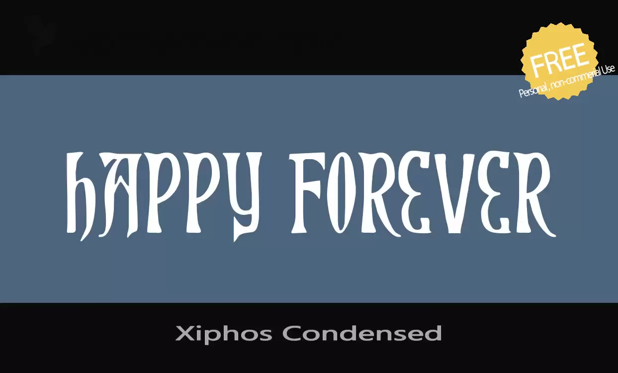 「Xiphos-Condensed」字体效果图