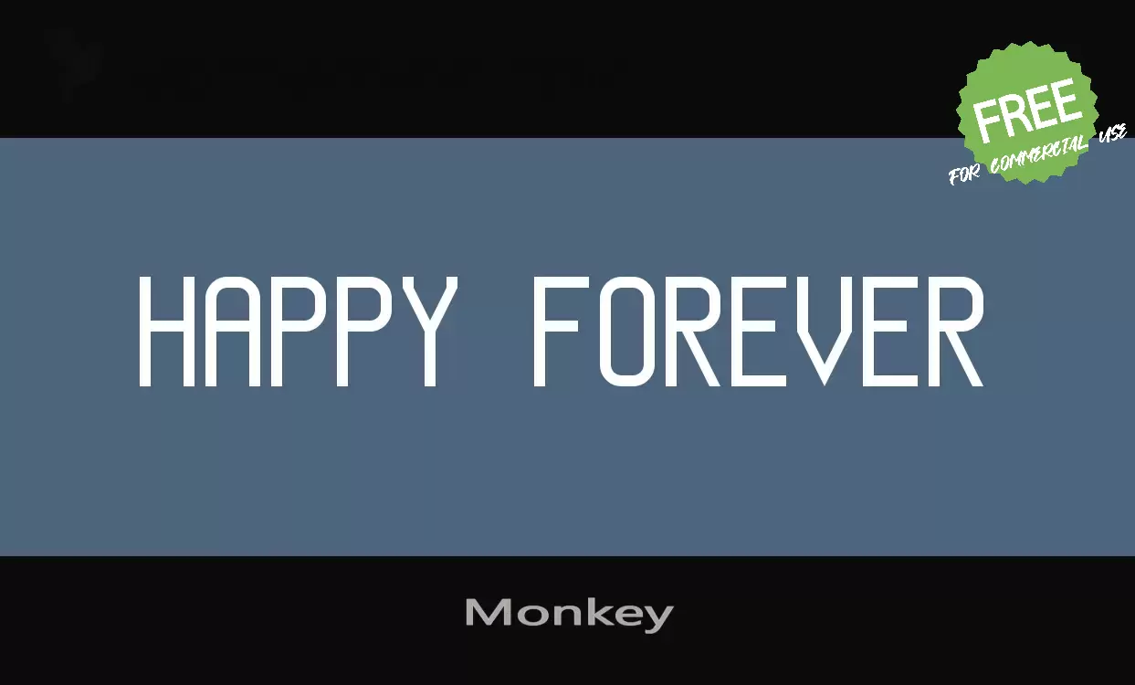 「Monkey」字体效果图