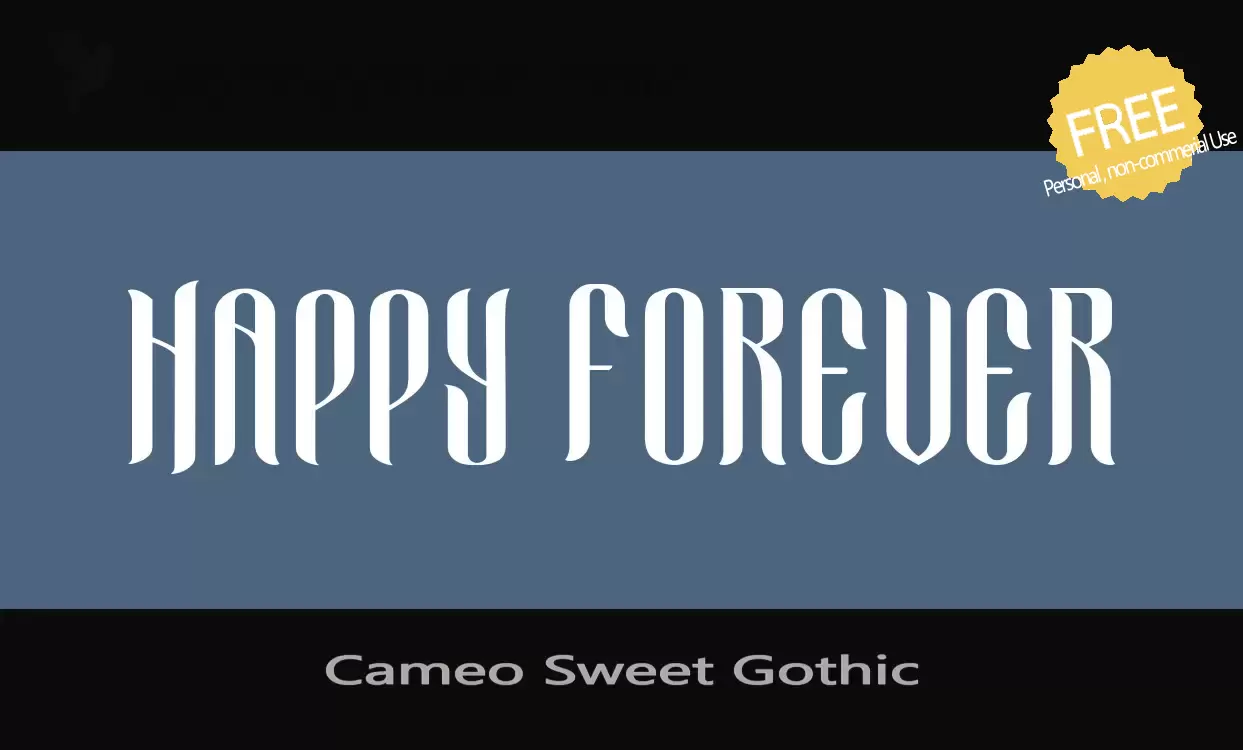 「Cameo-Sweet-Gothic」字体效果图