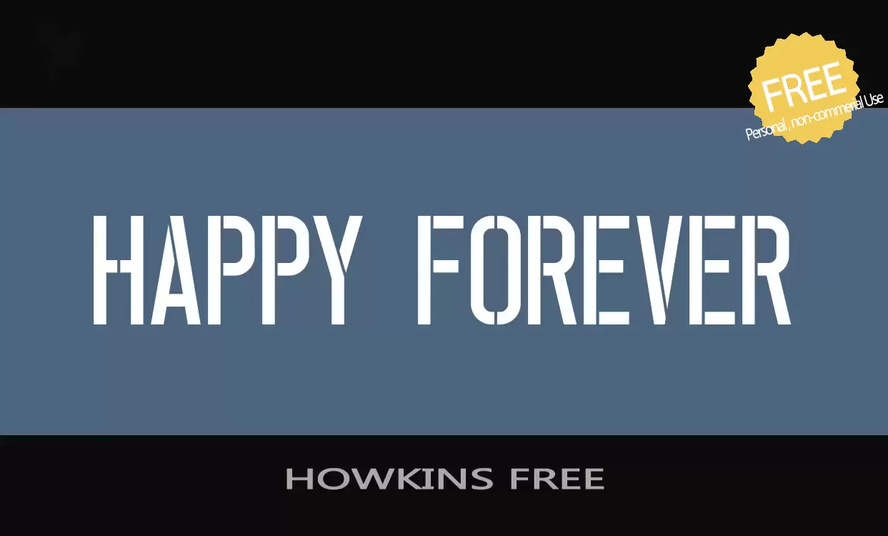 「HOWKINS-FREE」字体效果图