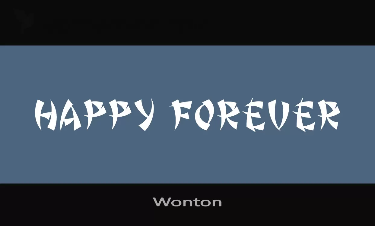 Font Sample of Wonton