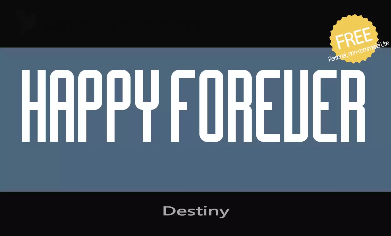 「Destiny」字体效果图