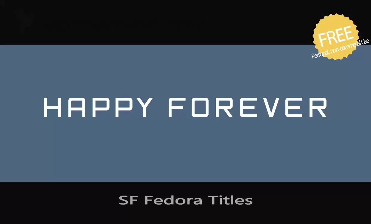 Font Sample of SF-Fedora-Titles
