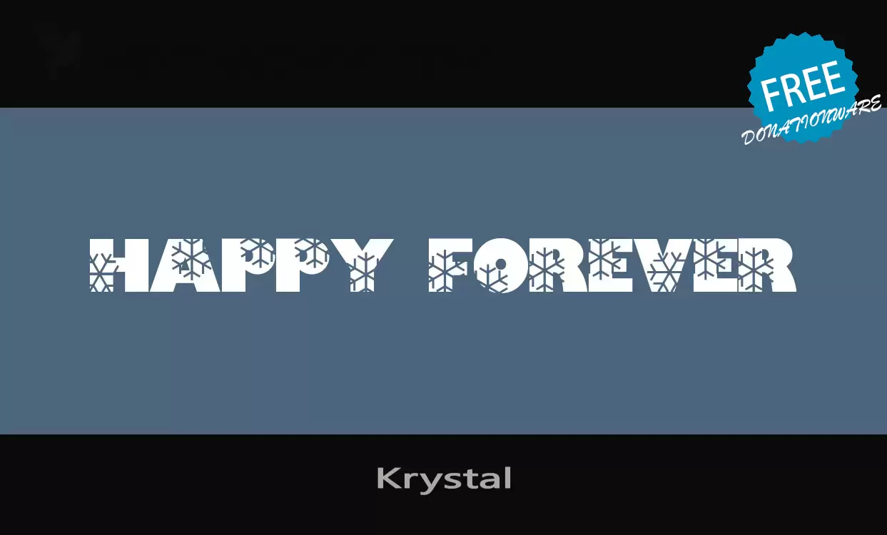 「Krystal」字体效果图