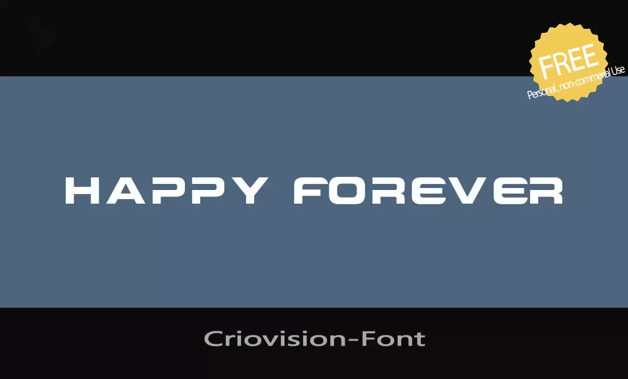 「Criovision-Font」字体效果图