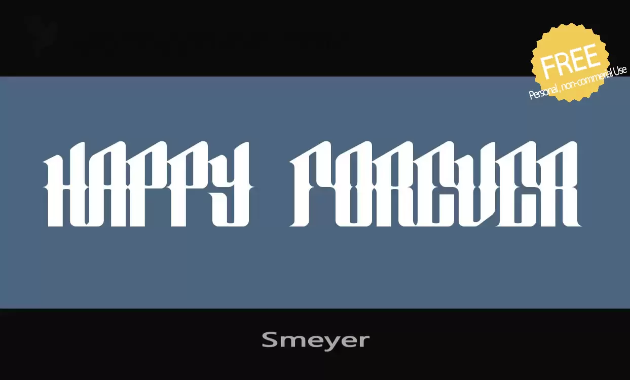 「Smeyer」字体效果图