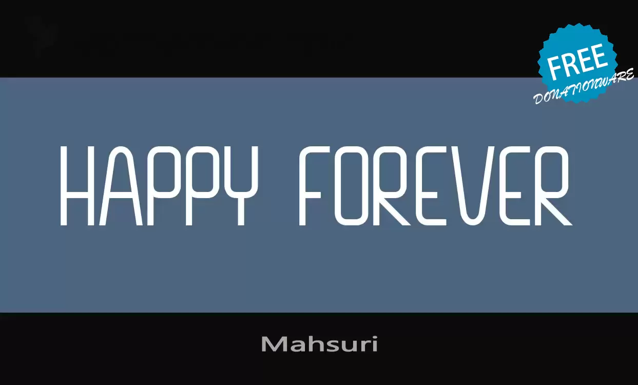 「Mahsuri」字体效果图
