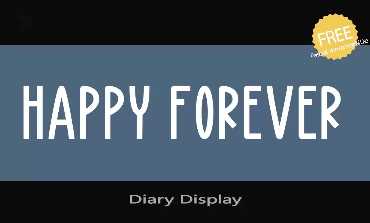 「Diary-Display」字体效果图