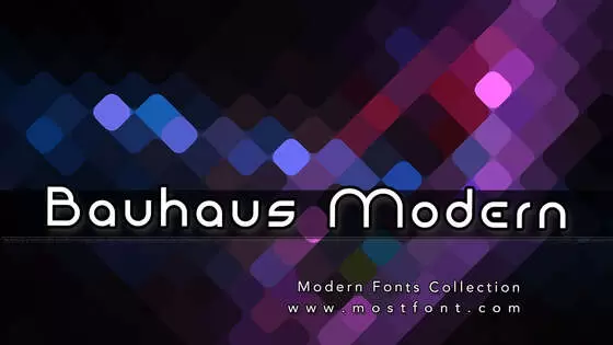 「Bauhaus-Modern」字体排版图片
