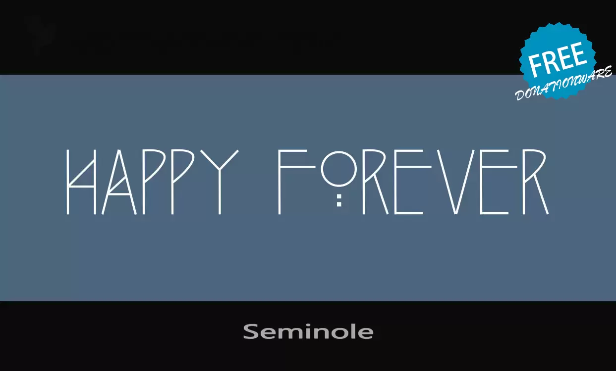「Seminole」字体效果图