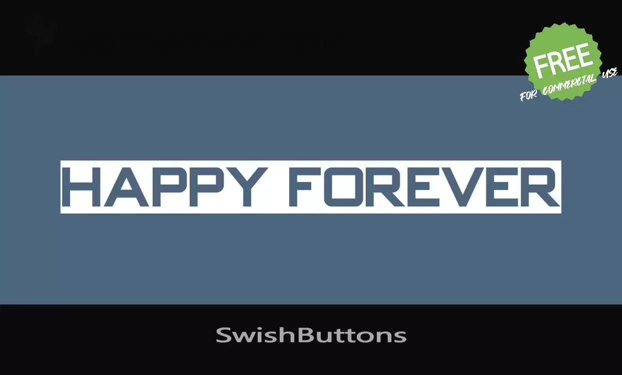 「SwishButtons」字体效果图