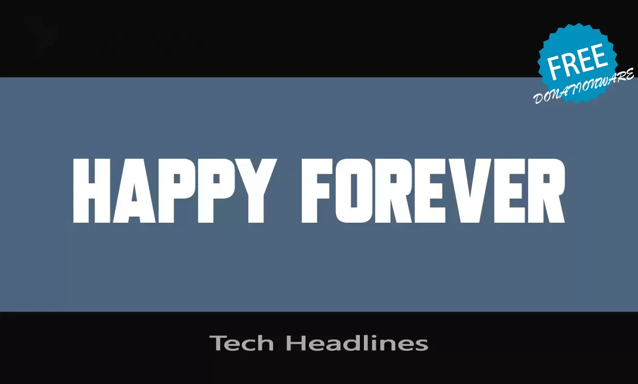 「Tech-Headlines」字体效果图