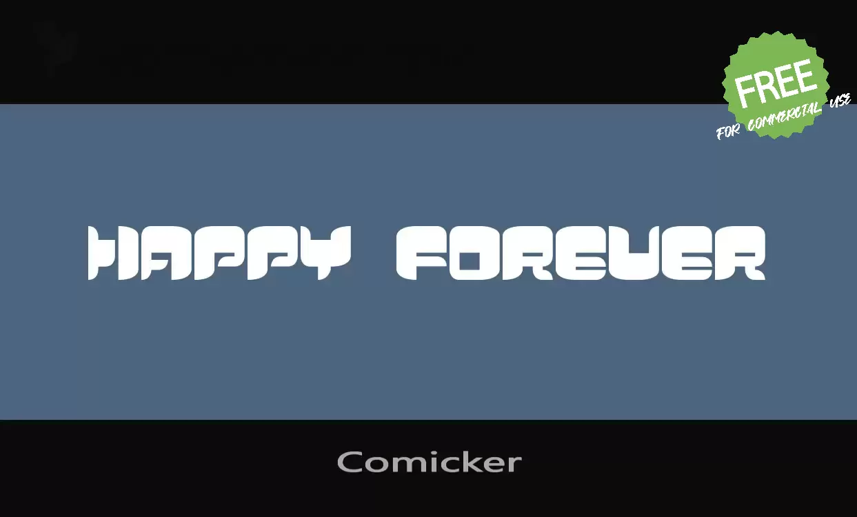 Font Sample of Comicker