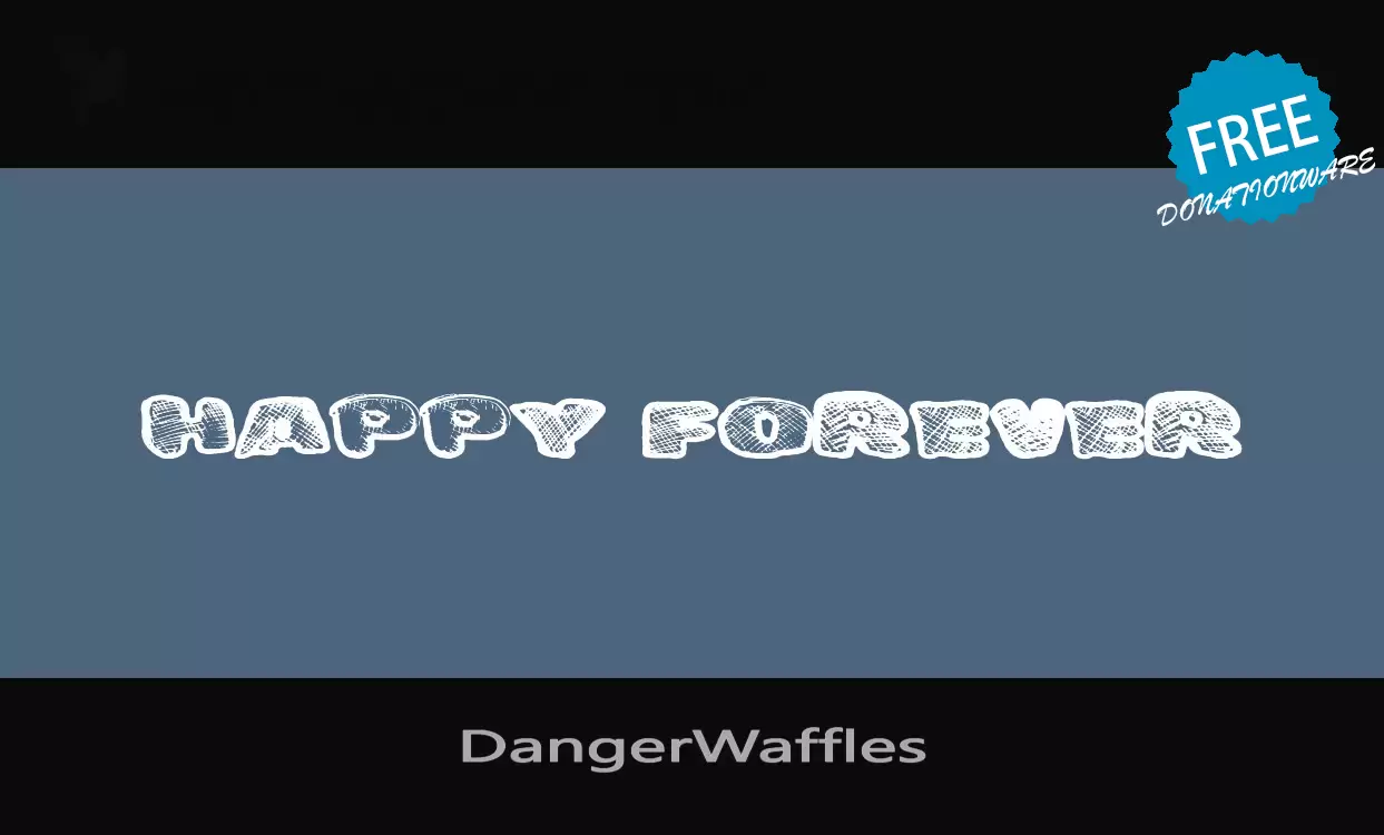 Font Sample of DangerWaffles