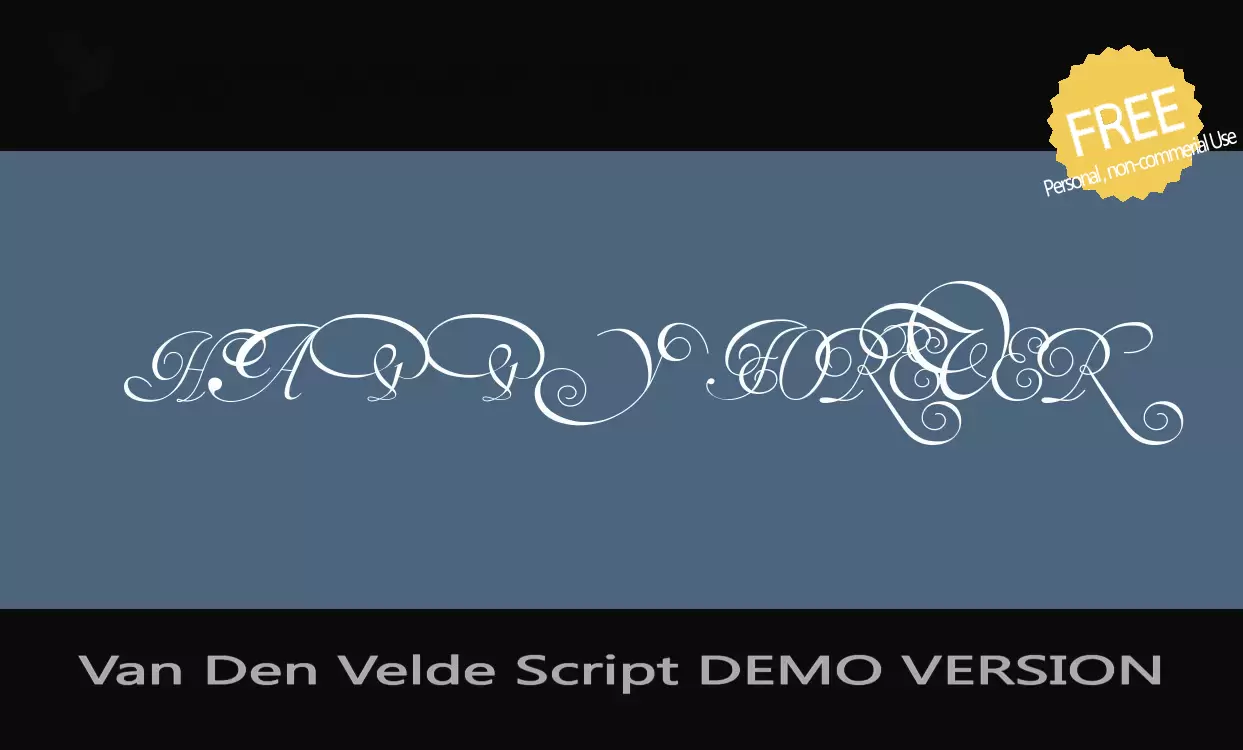 Sample of Van-Den-Velde-Script-DEMO-VERSION
