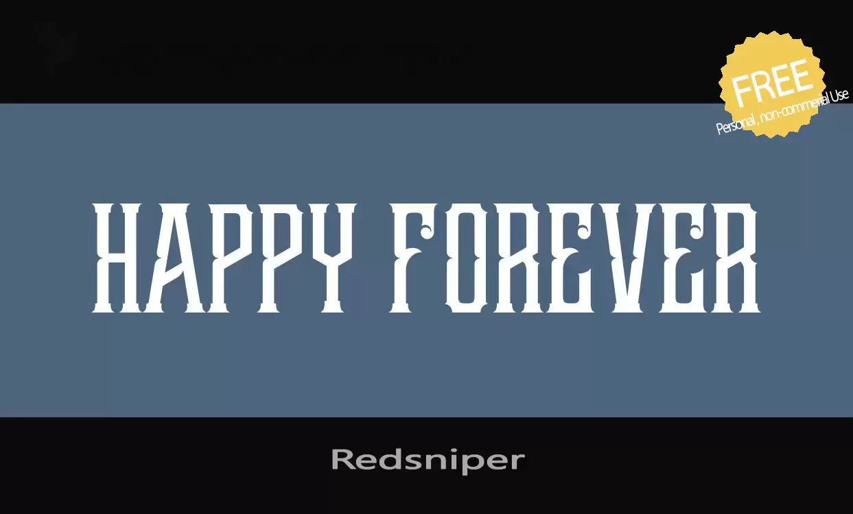「Redsniper」字体效果图