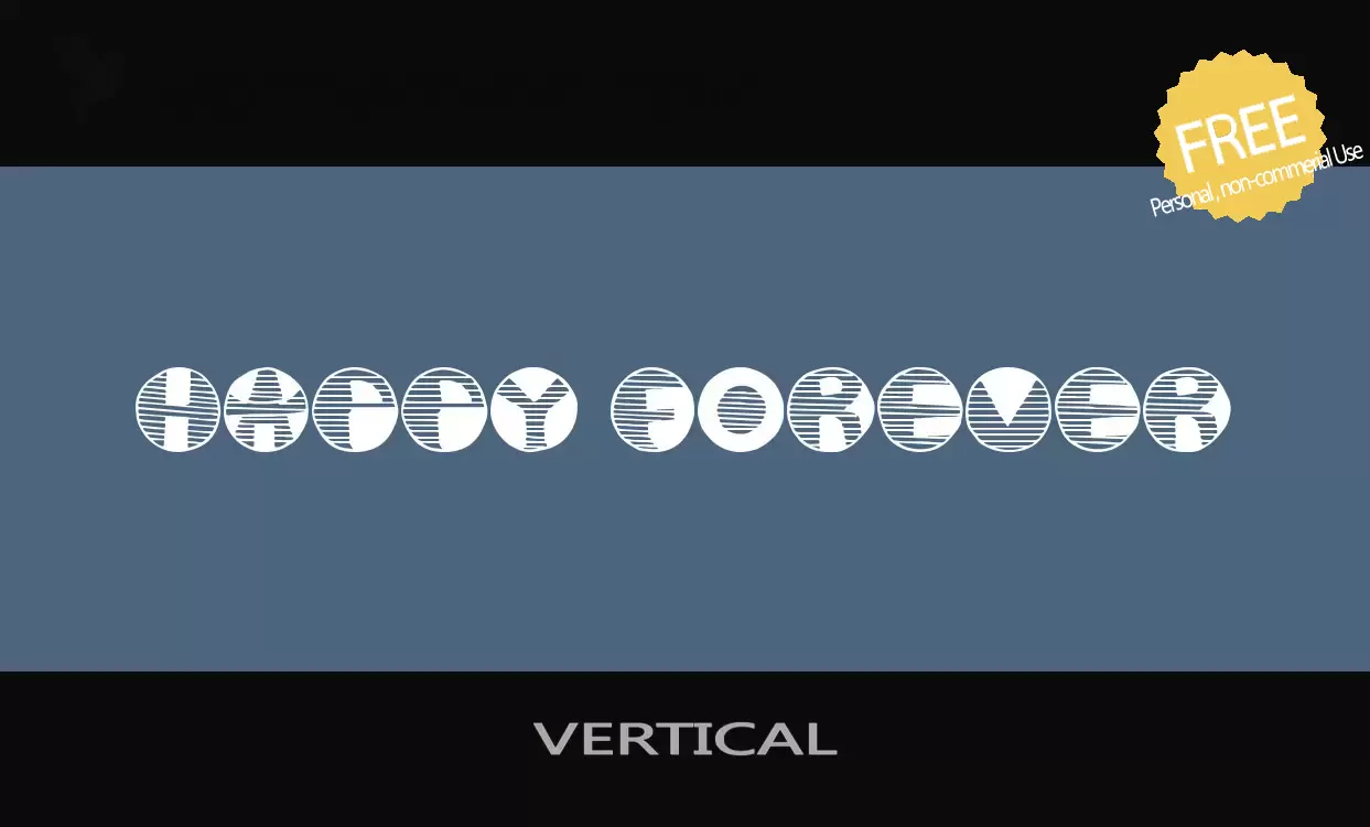 Font Sample of VERTICAL