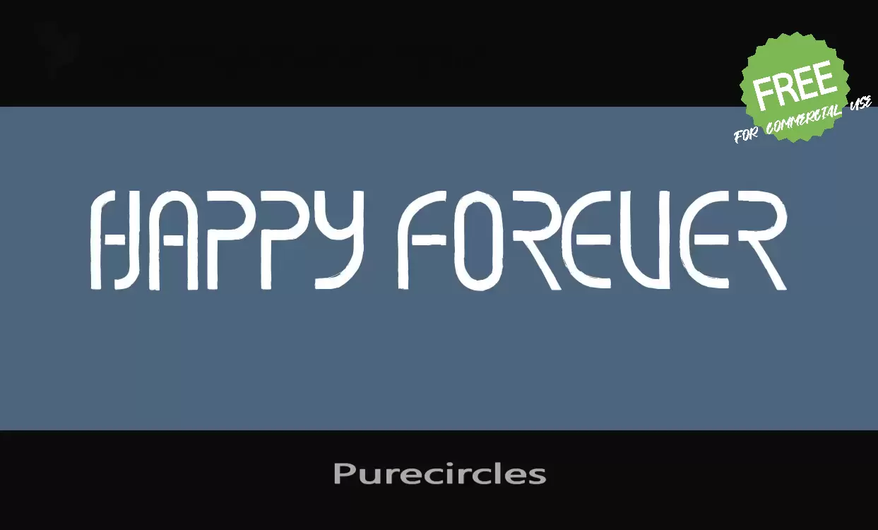 「Purecircles」字体效果图