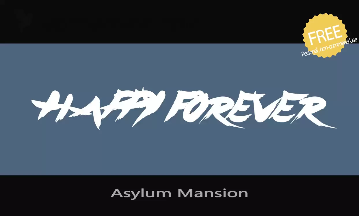 「Asylum-Mansion」字体效果图