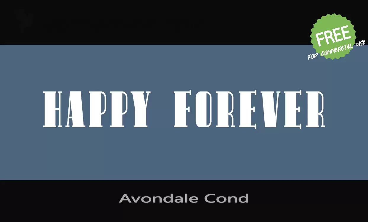 「Avondale Cond」字体效果图