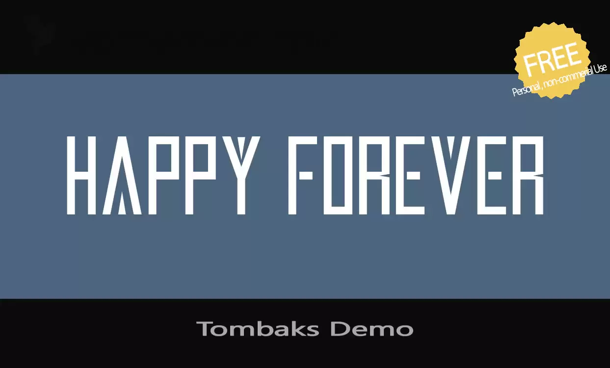 「Tombaks-Demo」字体效果图