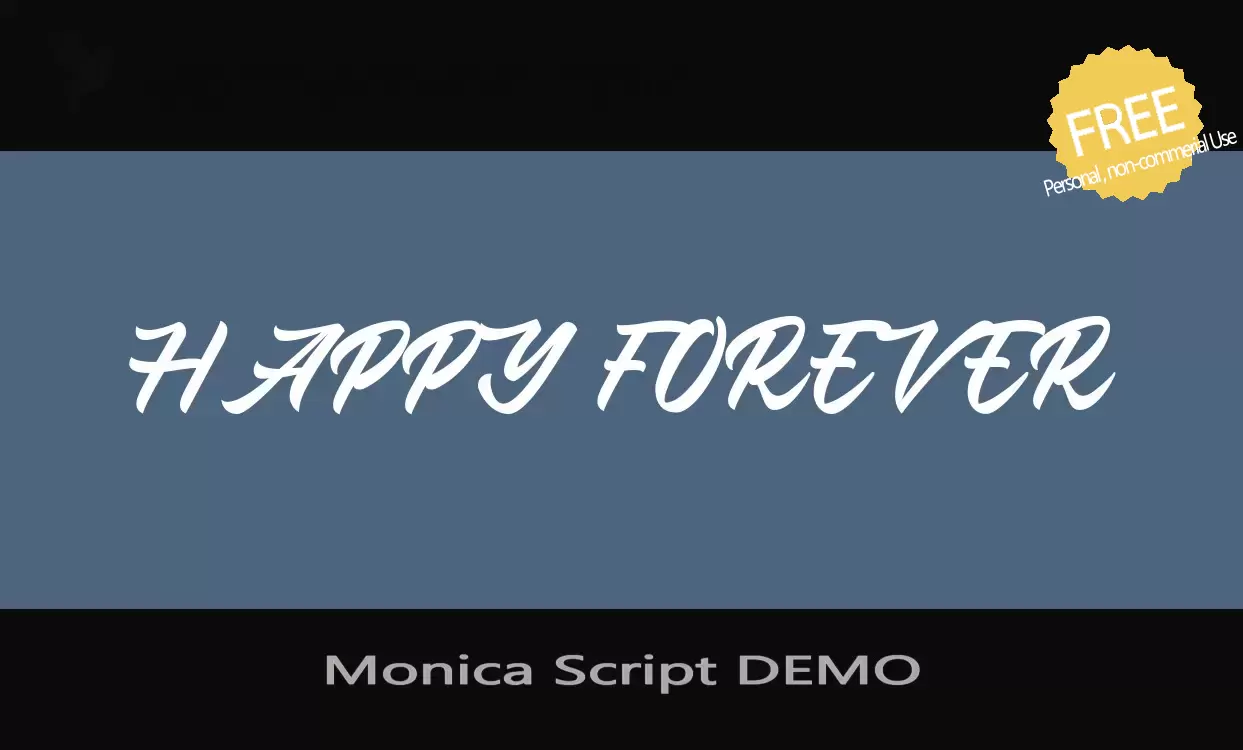 Font Sample of Monica-Script-DEMO
