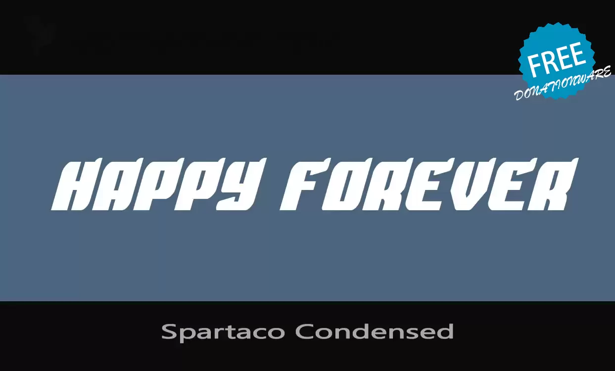 「Spartaco-Condensed」字体效果图