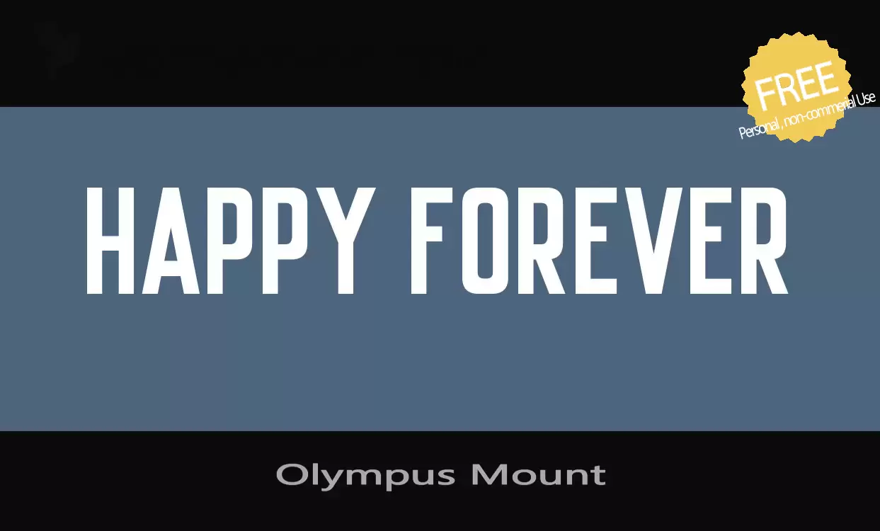 「Olympus-Mount」字体效果图
