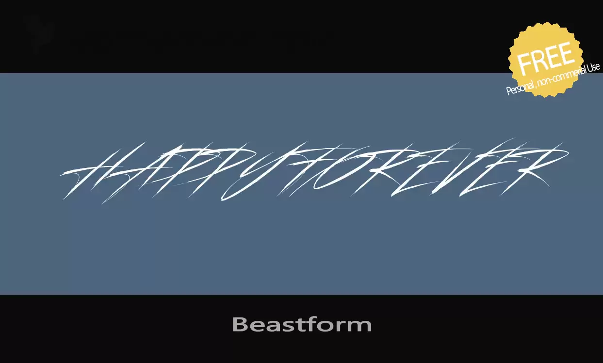 「Beastform」字体效果图