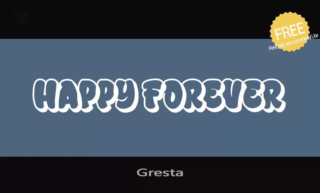 Font Sample of Gresta