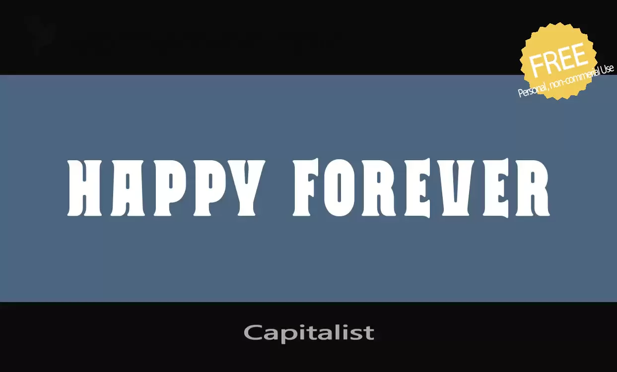 Font Sample of Capitalist