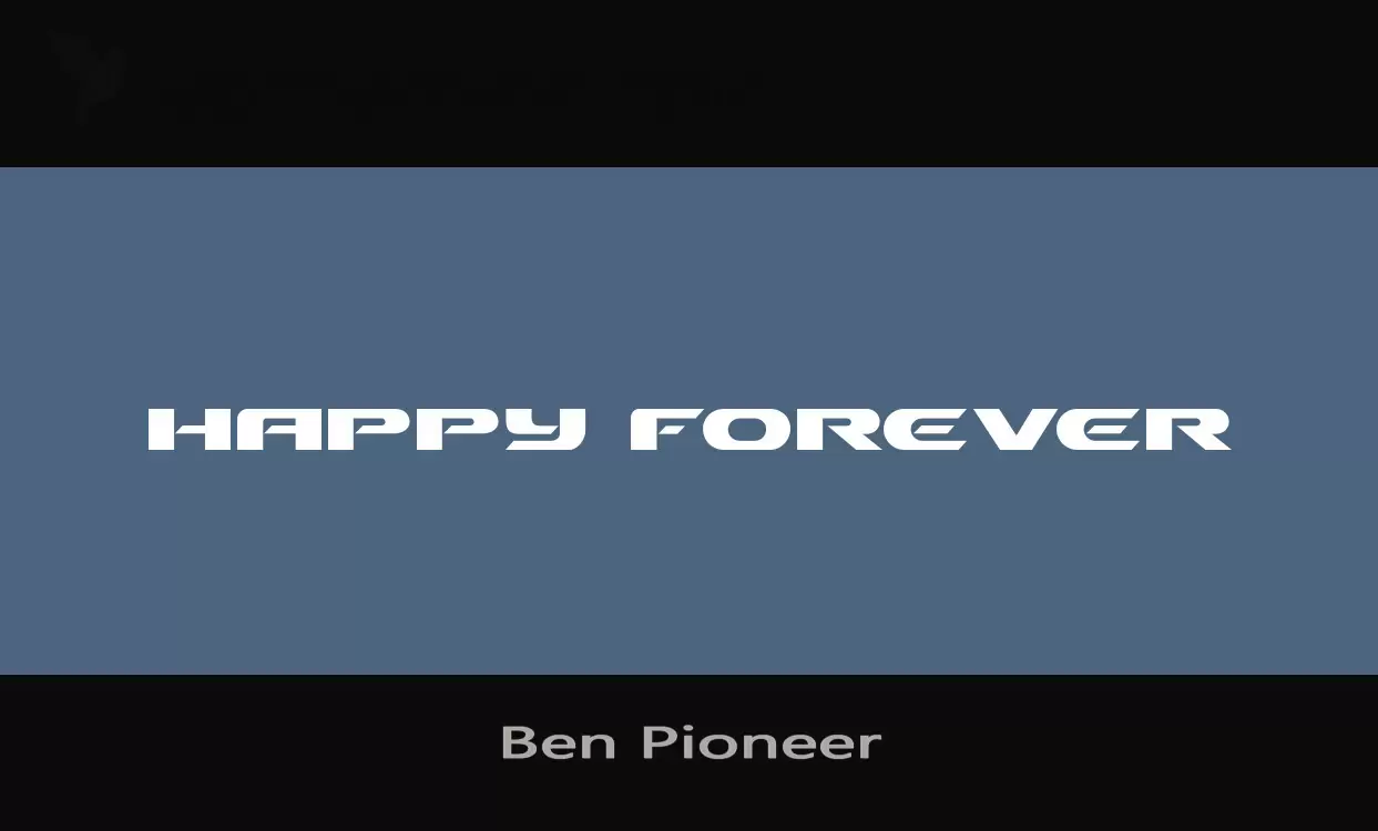 「Ben-Pioneer」字体效果图
