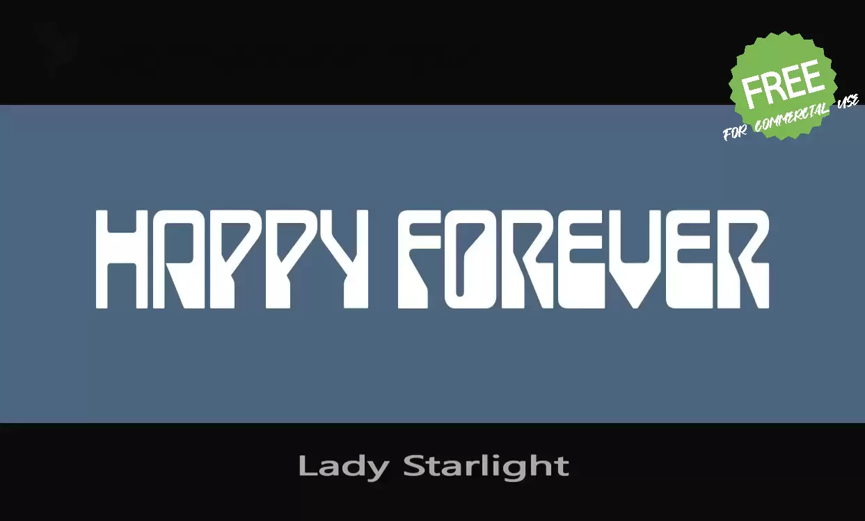 「Lady-Starlight」字体效果图