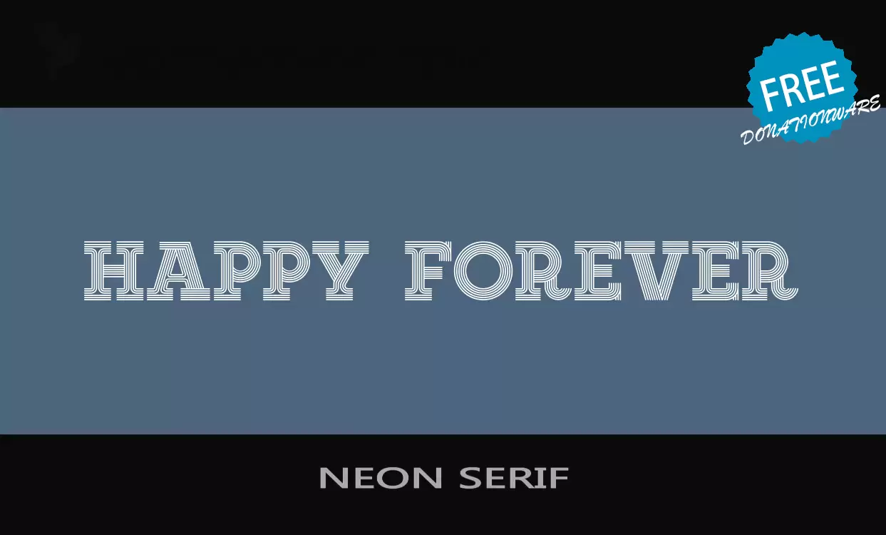 「NEON-SERIF」字体效果图