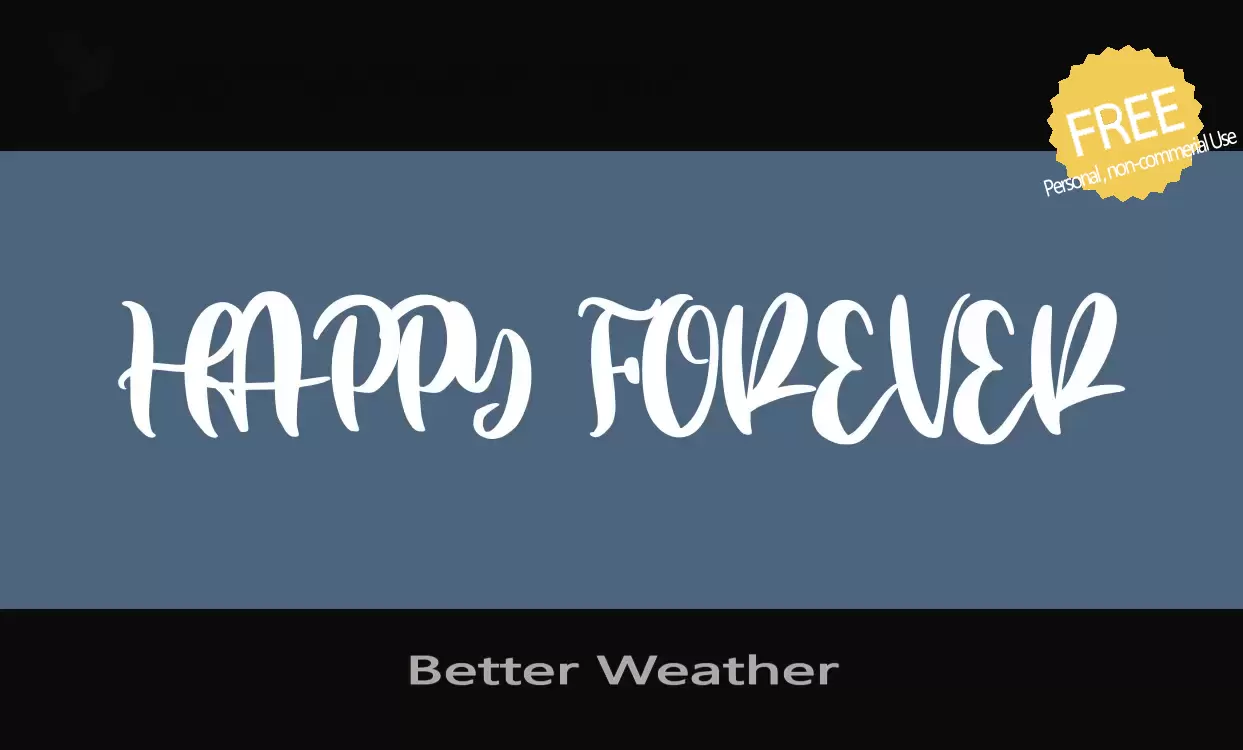 Font Sample of Better-Weather